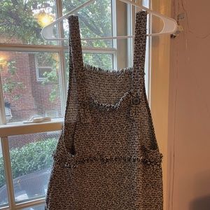 Black and White overall dress
